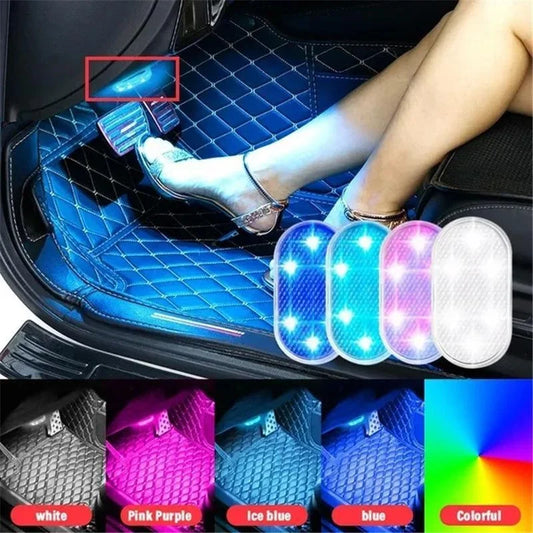 Wireless Led Lights for Car Interior, USB Rechargeable Automotive Neon Accent Light